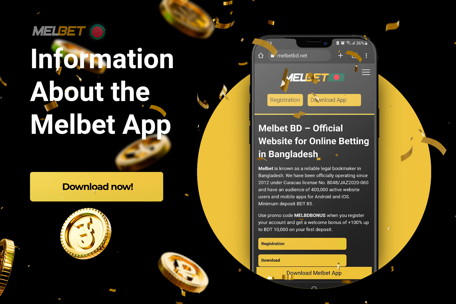 Melbet offers a comprehensive mobile app for sports betting enthusiasts, with a wide range of events and sports available to bet on.