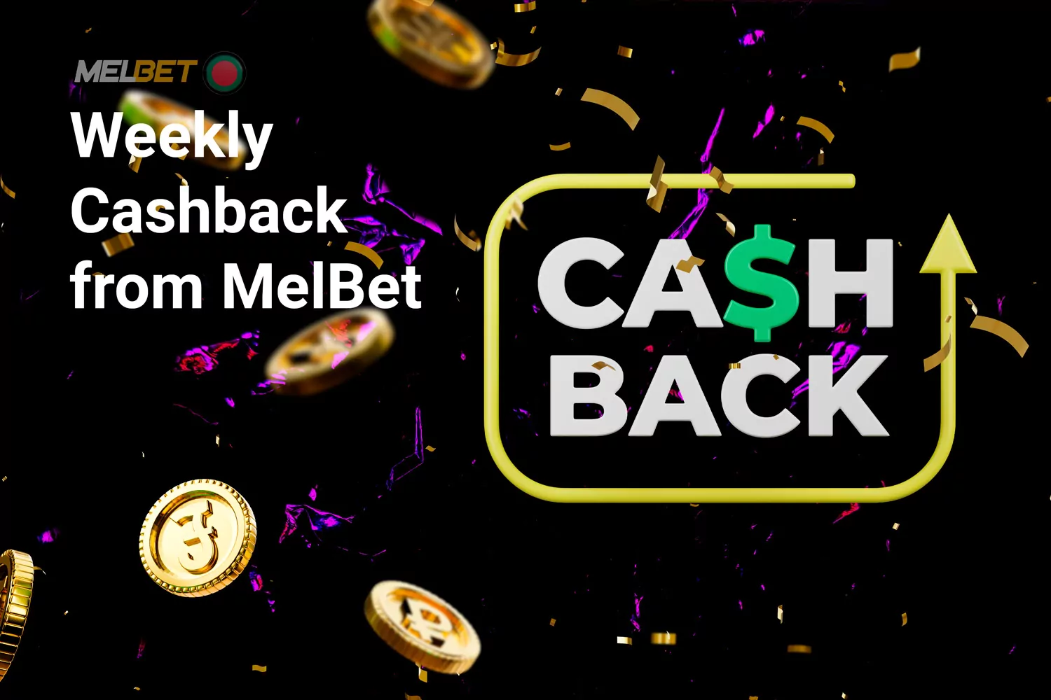 Vip cashback with eight levels. Cashback from 5% to 11% depending on the VIP level.