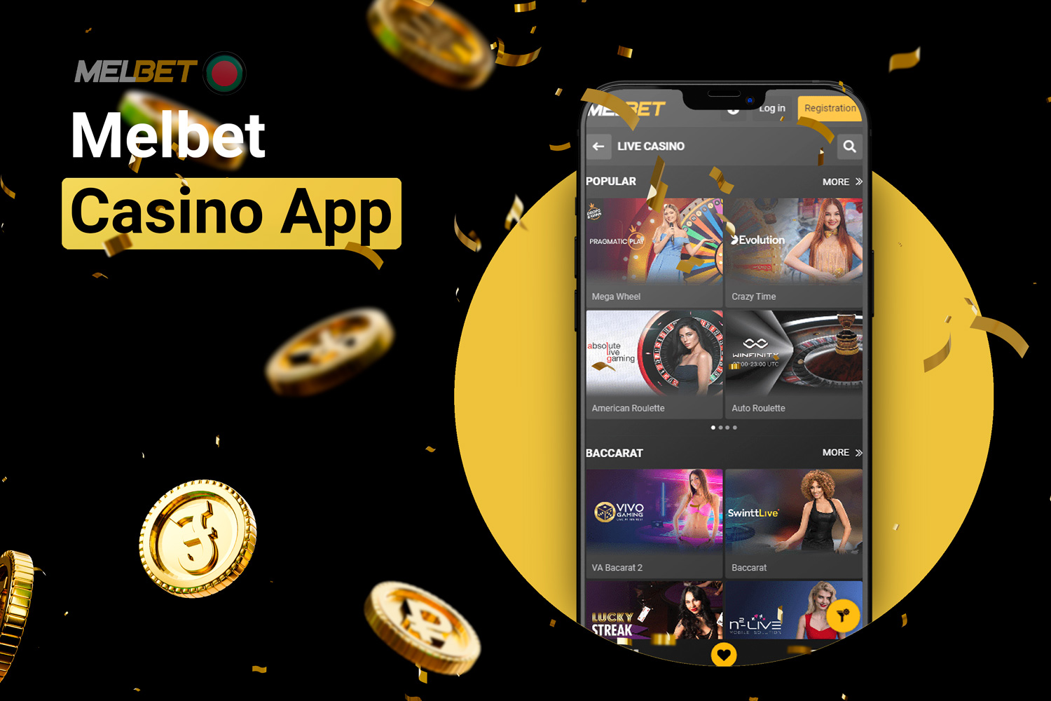 Playing at Melbet Casino is convenient through the official mobile application.