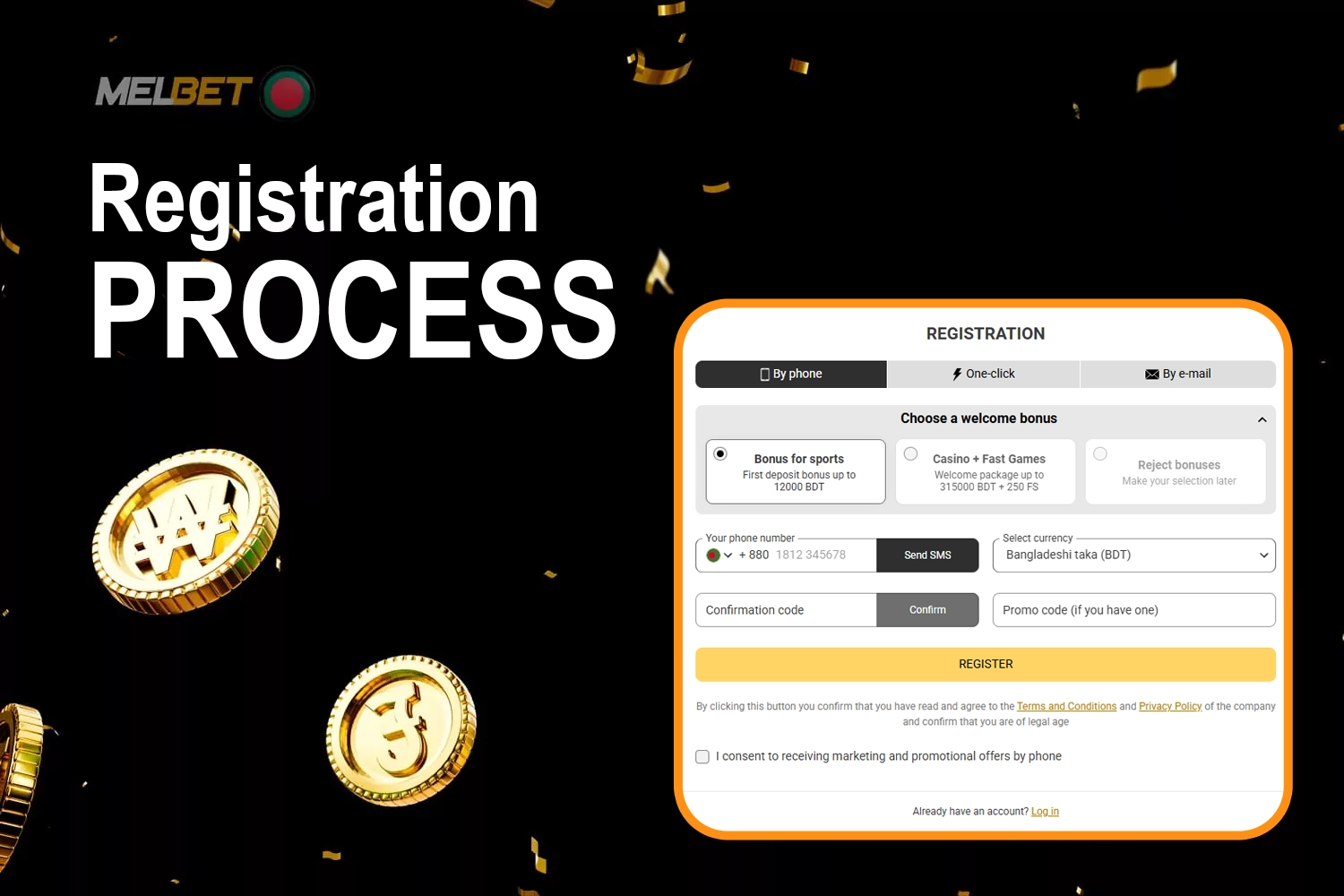 Step by step guide to creating a Melbet account